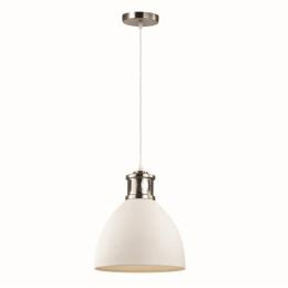 Odeon light 3323/1 PENDANT ODL17 378 белый/никель Подвес E27 60W 220V VIOLA 
